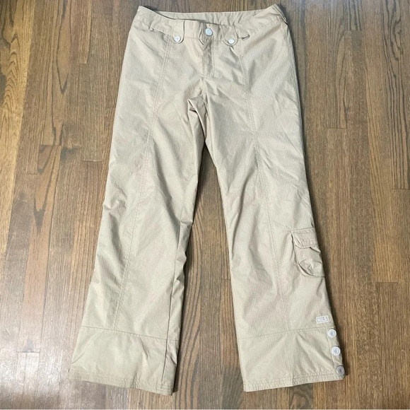 NILS Snowboarding Breathable Waterproof snow pants neutral stripe women’s 10 - Picture 1 of 12